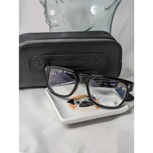 Auth. Chrome Hearts Sitonit black glasses